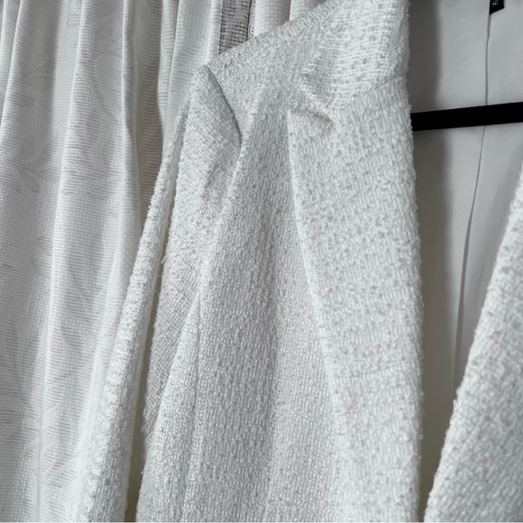 NWT Amanda + Chelsea Bouclé Tweed Jacket in White size XL - Picture 6 of 13